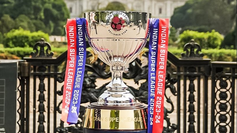 X : The Indian Super League trophy.