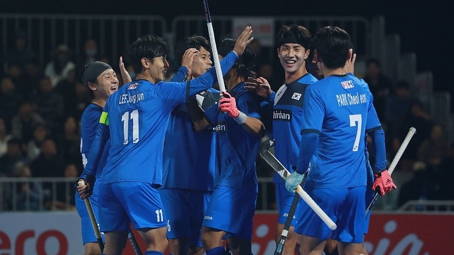 South Korea in Asian Champions Trophy action - X