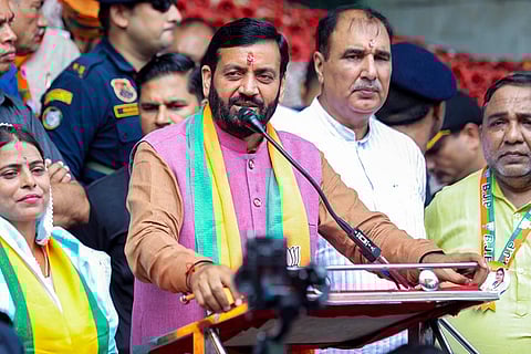 Nayab Singh Saini at rally