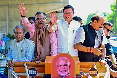 Pushkar Singh Dhami campaigns in J&K's Samba