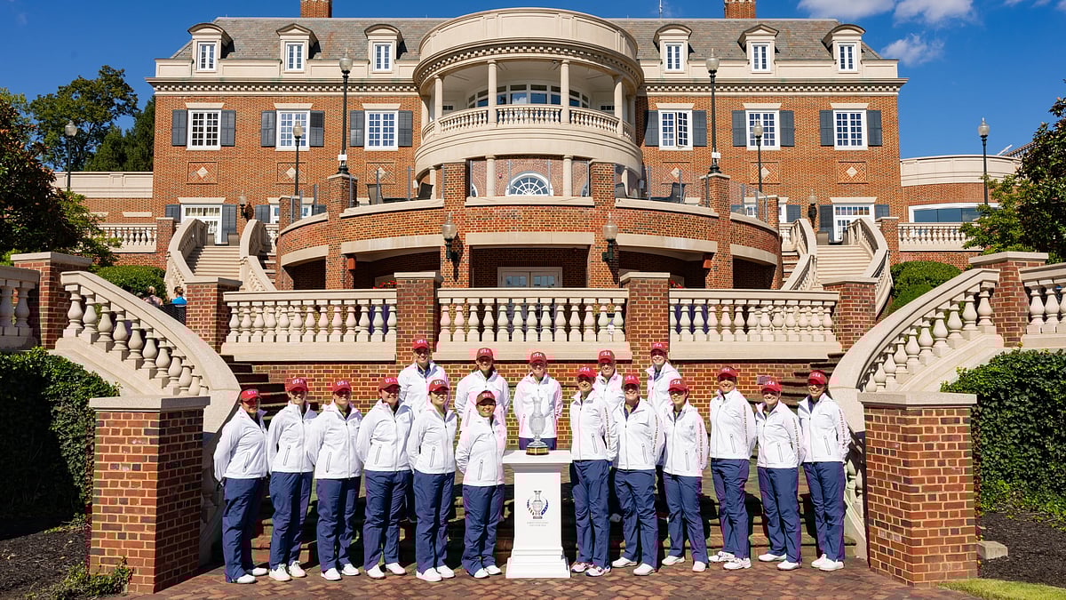 X | The Solheim Cup  : The trophy of the Solheim Cup 2024. 