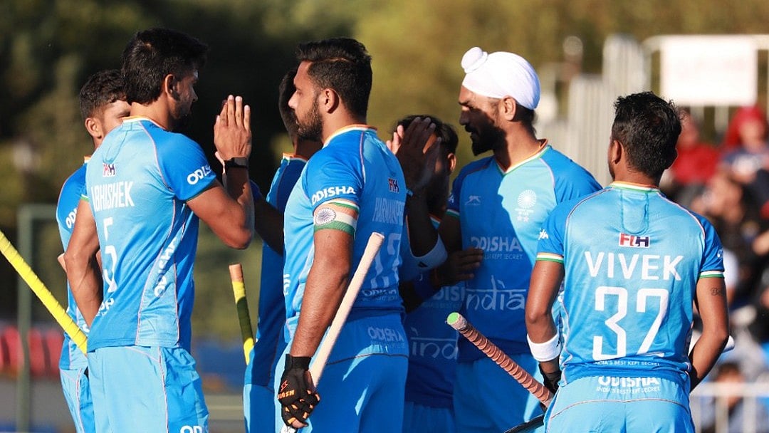 India National Hockey team at Asian Champions Trophy 2024.  - Hockey India