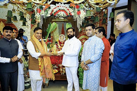 Assam CM at Shinde's residence