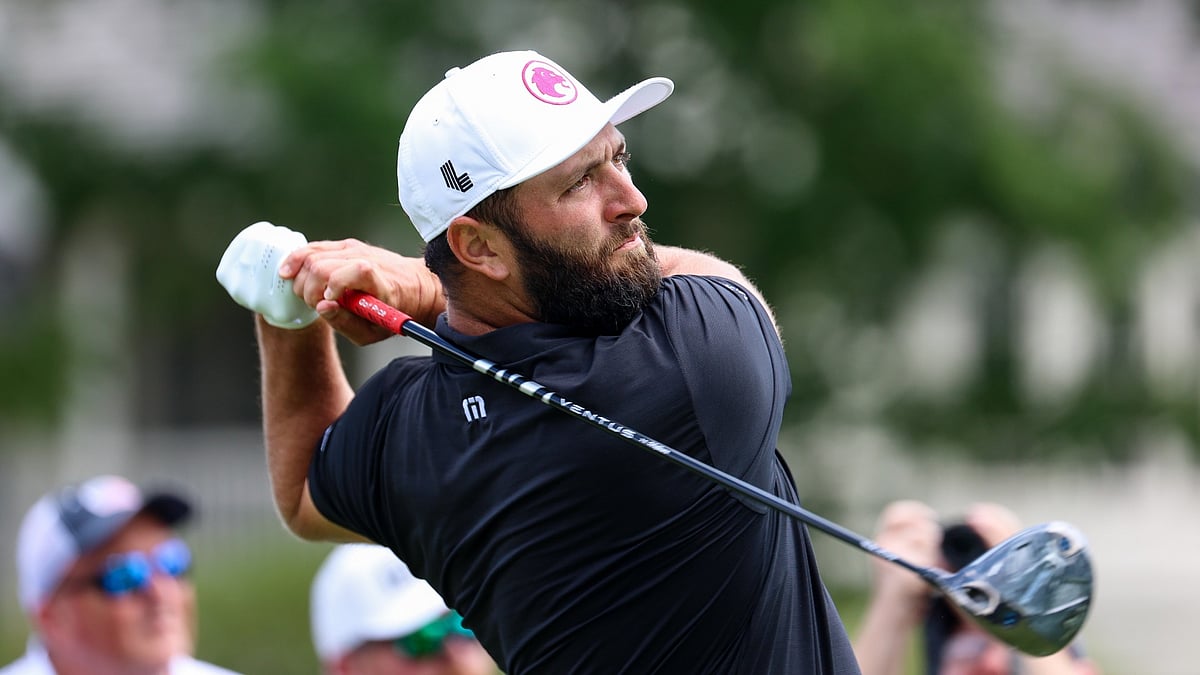 Jon Rahm in action on the LIV Tour