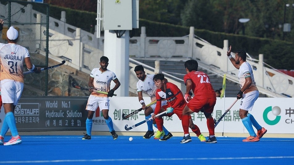 X | Asian Hockey Federation  : A glimpse from India Vs South Korea Asian Champions Trophy 2024 Hockey Match.
