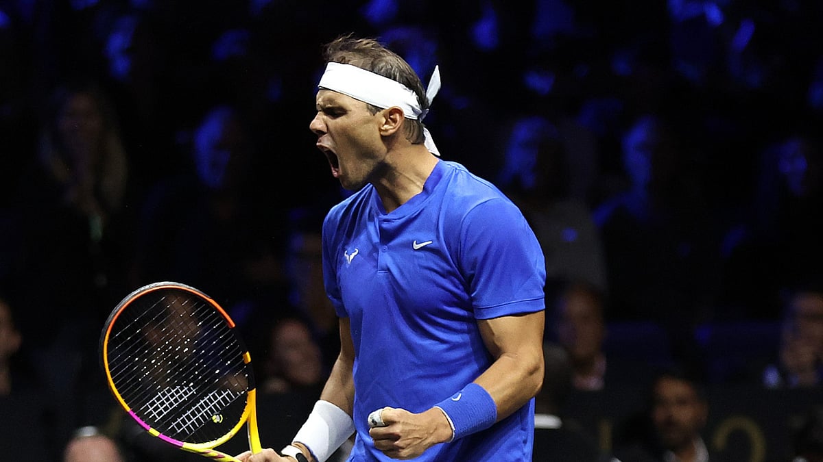 Rafael Nadal in Laver Cup action in 2022