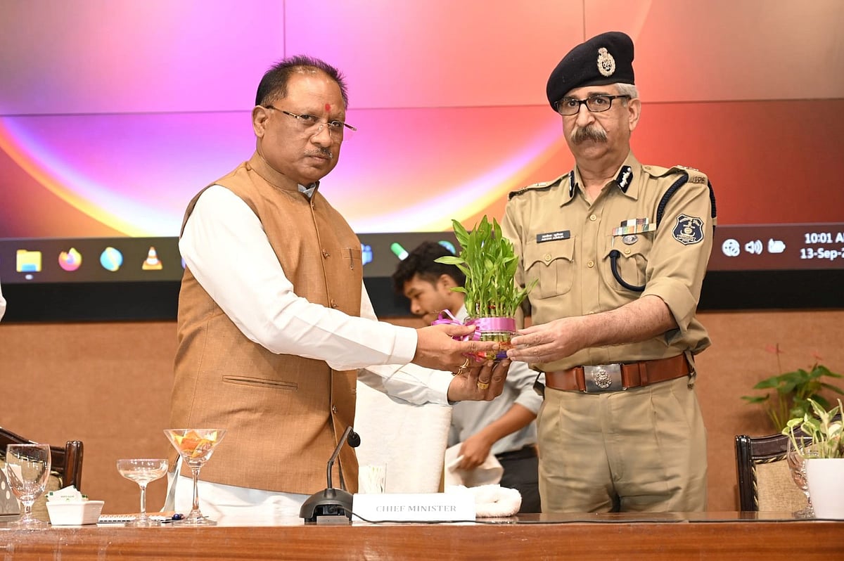 Chief Minister Vishnu Deo Sai with DGP Ashok Juneja
