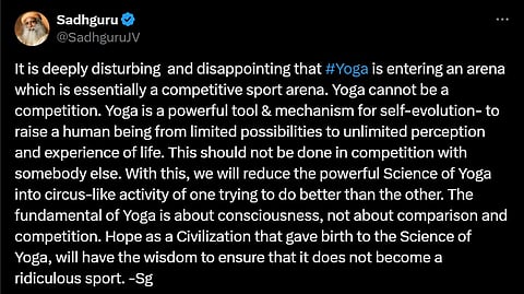 Sadhguru has his take on yoga as a demonstration sport in Asian Games 2026