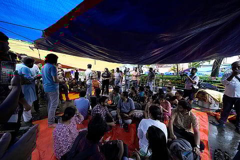 Kolkata rape-murder case: Junior Doctors Forum block a road leading to the West Bengal Health Headquarters