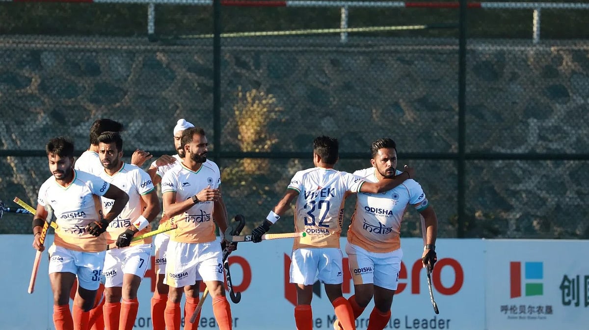 Hockey India  : India national hockey team at the Asian Champions Trophy 2024. 