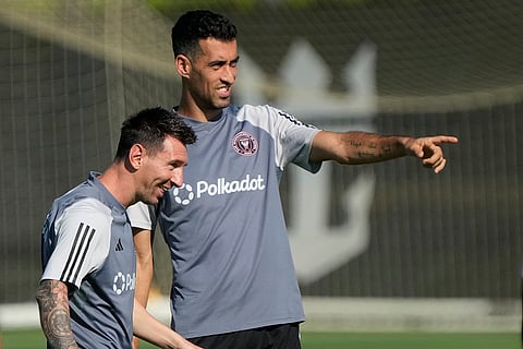 Major League Soccer: Inter Miami forward Lionel Messi and midfielder Sergio Busquets