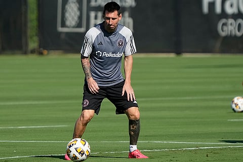 Major League Soccer: Inter Miami forward Lionel Messi works out at team's training facility