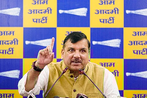 Sanjay Singh addresses media
