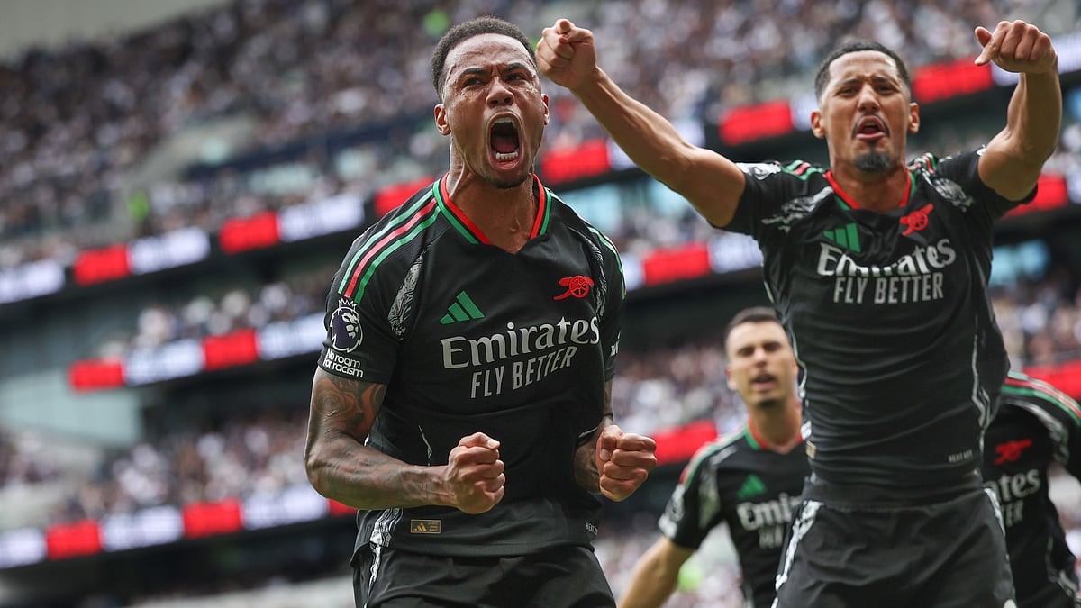 Arsenals goalscorer Gabriel Magalhaes