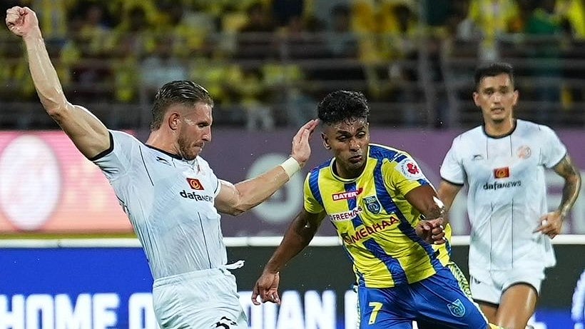 Photo: X/Kerala Blasters FC : Action from the first half of the Kerala Blasters vs Punjab FC, Indian Super League 2024-25 match in Kochi on Sunday (September 15).