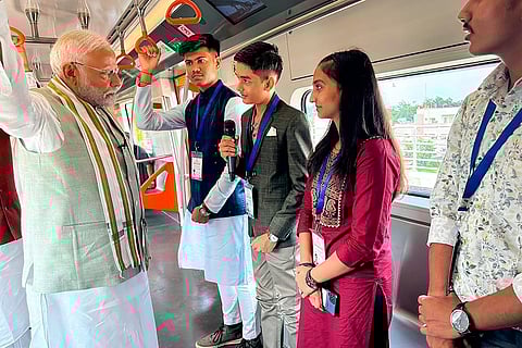 PM inaugurates Ahmedabad Metro Rail Project