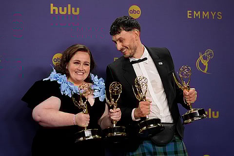 Emmy Awards 2024: Jessica Gunning, left, winner of the awards for outstanding supporting actress