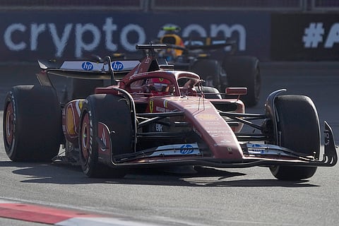 Azerbaijan GP 2024: Ferrari driver Charles Leclerc of Monaco in action