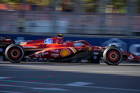 Azerbaijan GP 2024: Ferrari driver Carlos Sainz of Spain in action
