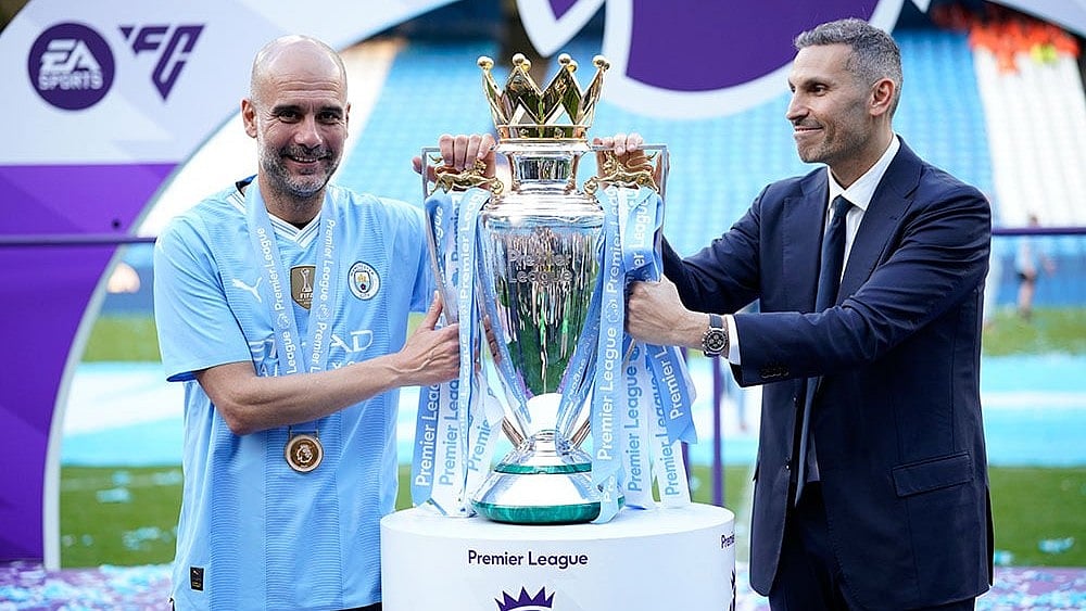 Manchester City's head coach Pep Guardiola - Photo: AP/Dave Thompson