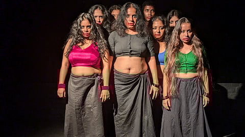 Nonviolent counter-attack by women sufferers in the performance Resistance.