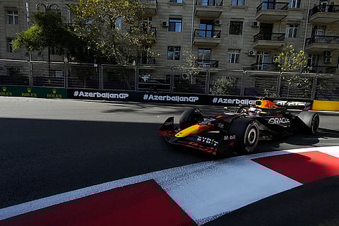 Azerbaijan GP 2024: Red Bull driver Max Verstappen of the Netherlands in action
