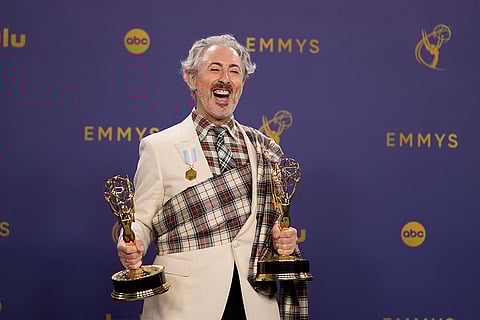 Emmy Awards 2024: Alan Cumming poses in the press room with the award for outstanding reality competition program for "The Traitors