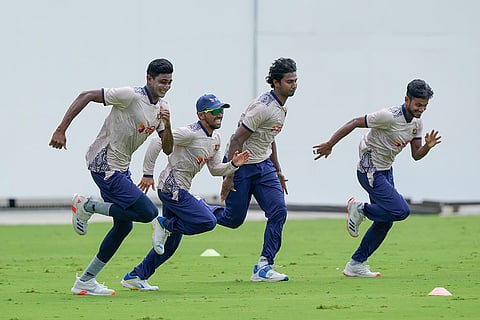 India vs Bangladesh 1st Test: Bangladesh's cricketers participates in a training session