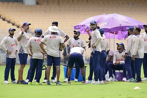 India vs Bangladesh 1st Test: Bangladesh's cricketers participates in a training session in Chennai