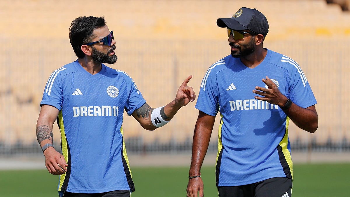 X/BCCI : Virat Kohli with Jasprit Bumrah.