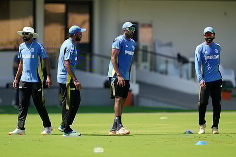 India vs Bangladesh Cricket: Indian players participate in a training session