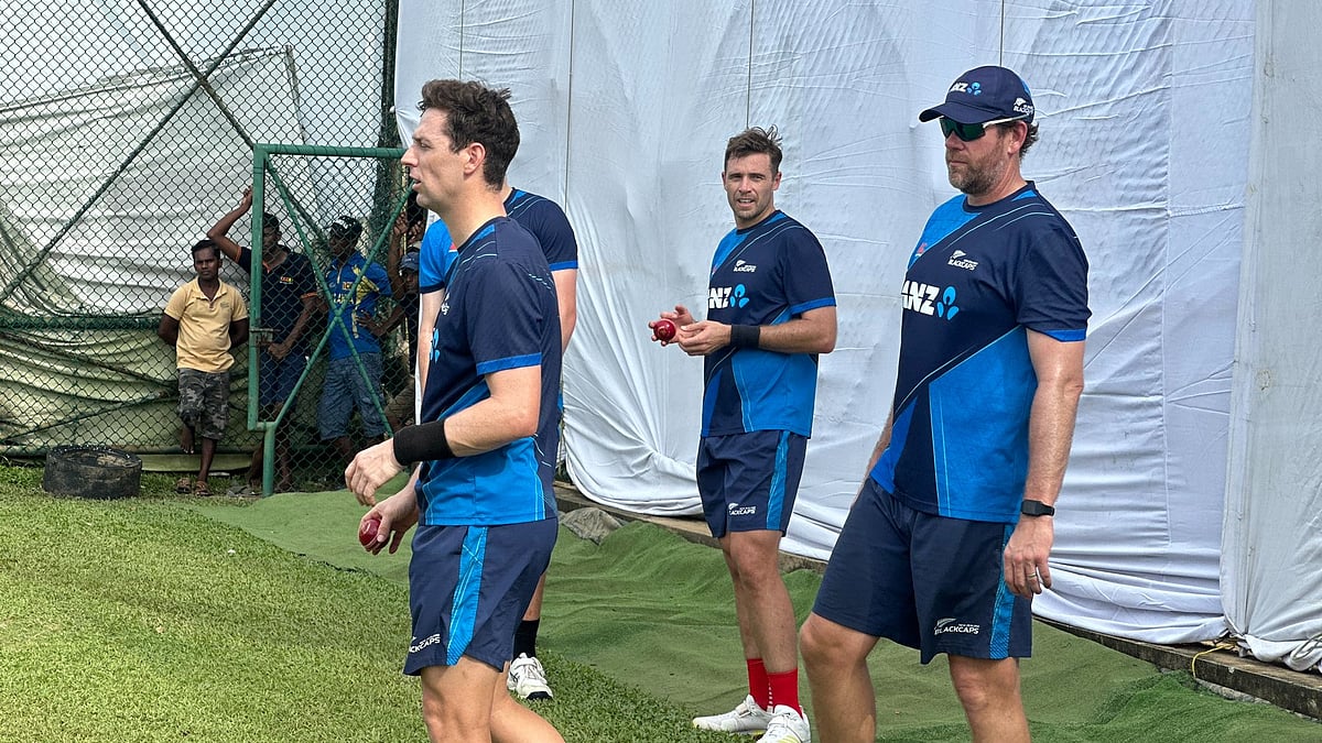 X/BlackCaps : New Zealand bowlers training ahead of the first Test against Sri Lanka in Galle, starting Wednesday (September 18, 2024).