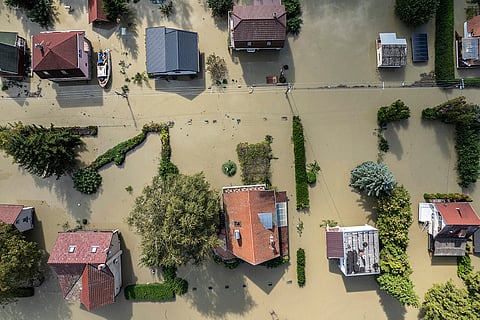 Central Europe Floods: Swollen Danube River in Hungary