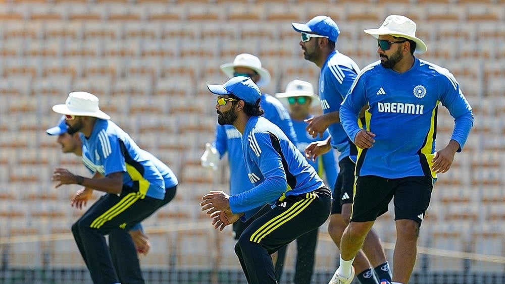 Photo: PTI/R Senthilkumar : IND vs BAN series: IND training