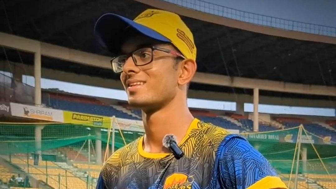 Rahul Dravid's son Samit Dravid. - Photo: X | CricCrazyJohns