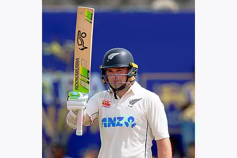 SL Vs NZ, 1st Test Day 2: New Zealand's Tom Latham celebrates his fifty runs