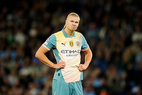UEFA Champions League, Manchester City vs Inter Milan: Manchester City's Erling Haaland reacts after a missed scoring opportunity