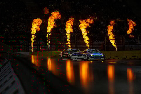 Adam LZ and James Deane during the sixth stop of the Drift Masters