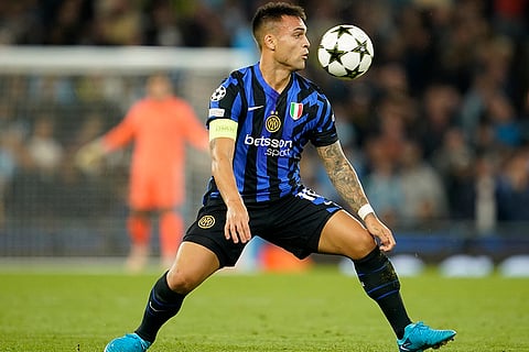 UEFA Champions League, Manchester City vs Inter Milan: Inter Milan's Lautaro Martinez controls the ball