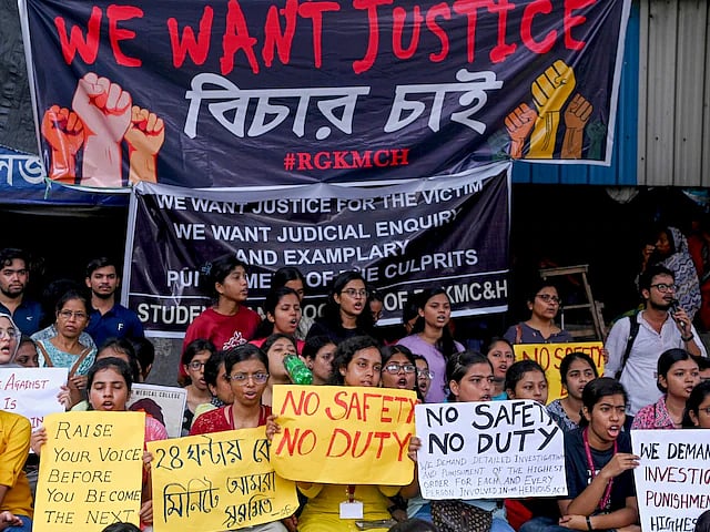 Protest in Kolkata seeking justice in RG Kar Hospital case - PTI
