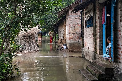 Bengal floods: Flooded area after heavy rains in Howrah