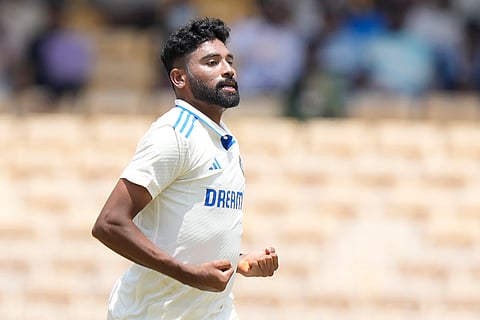 IND Vs BAN, 1st Test Day 2: Mohammed Siraj celebrates the wicket of Bangladesh's Najmul Hossain Shanto
