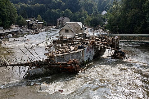 Central Europe Floods: A view of a damaged house in Chechia
