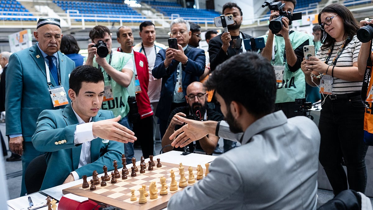 Maria Emelianova : D Gukesh drew with Uzbekistan's Nodirbek Abdusattorov.