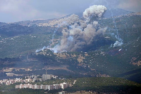 Lebanon Mideast Tensions: Smoke rises from Israeli shelling in Marjayoun