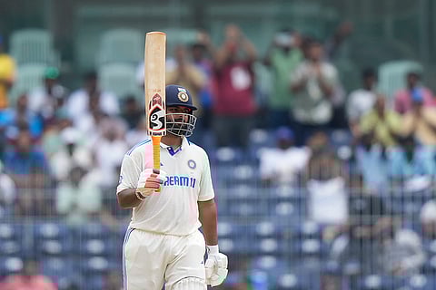 IND Vs BAN, 1st Test Day 3: India's Rishabh Pant celebrates his fifty runs
