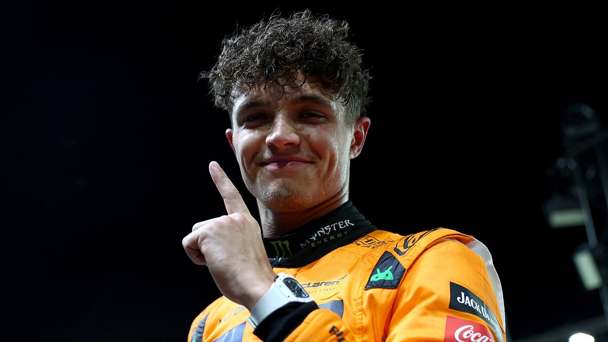 McLaren's Lando Norris is on pole for the Singapore GP