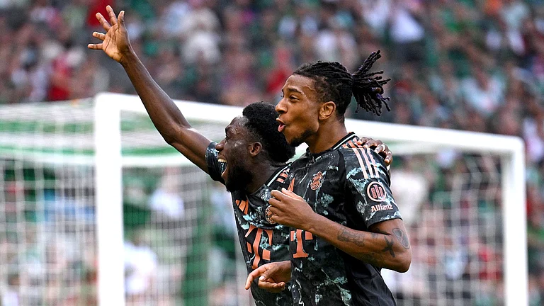 Bayern Munich goalscorer Michael Olise - null