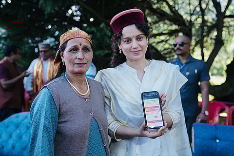 Kangana Ranaut during BJP membership drive