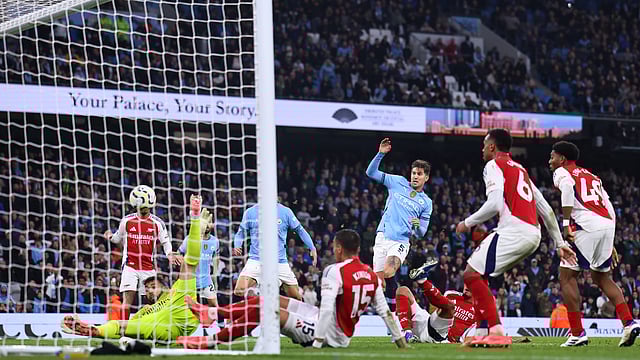 Man City 2-2 Arsenal, Premier League: John Stones Strikes Late To Deny 10-Man Gunners